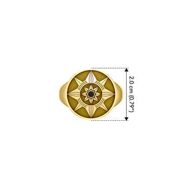 Be a Star Solid Yellow Gold Ring with Gemstone by Sibylle Grummes Unruh GRI625